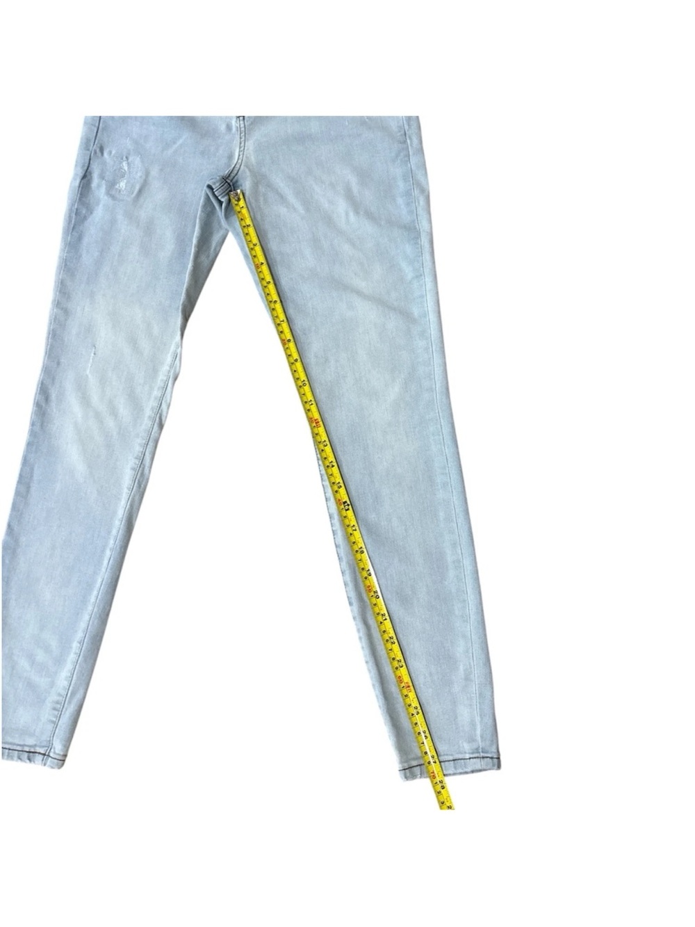 Banana Republic High Rise Skinny Jeans 28 Light Wash Distressed Size 6 - Picture 7 of 9